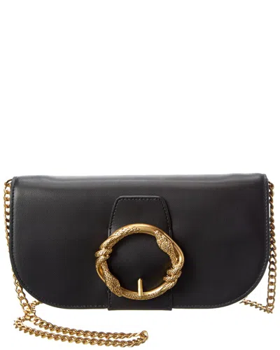 Rebecca Minkoff Snake Ring Leather Crossbody In Black