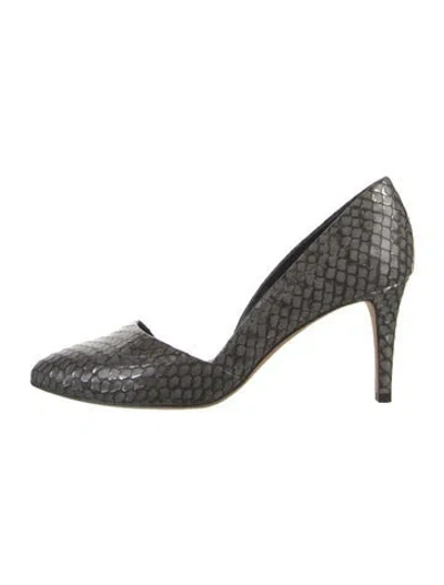 Pre-owned Rebecca Minkoff Snakeskin Animal Print D'orsay Pumps In Multi