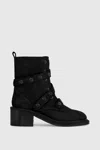 Rebecca Minkoff Snap Combat Boot In Black