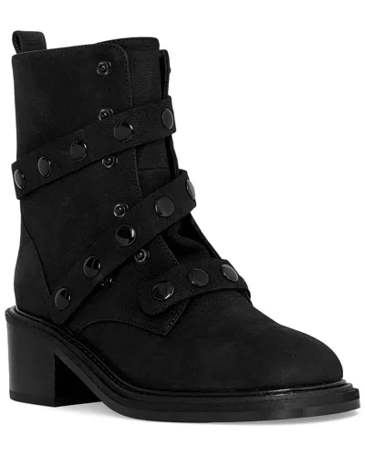 Rebecca Minkoff Snap Leather Combat Bootie In Black