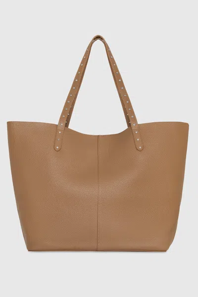 Rebecca Minkoff Soft Studded Tote Bag In Saddle