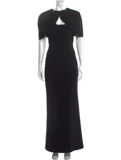 Pre-owned Rebecca Minkoff Square Neckline Long Dress In Black