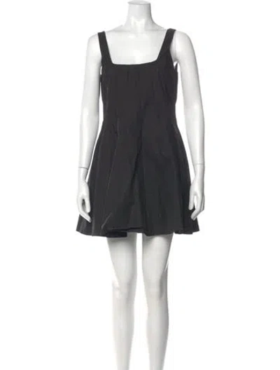 Pre-owned Rebecca Minkoff Square Neckline Mini Dress In Black