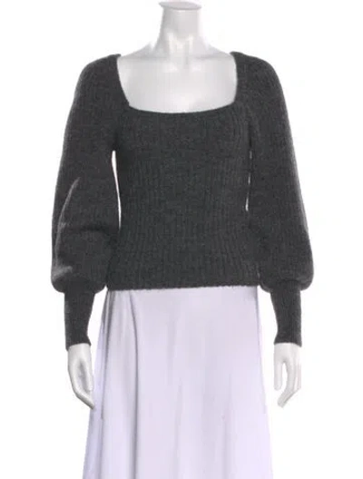 Pre-owned Rebecca Minkoff Square Neckline Sweater In Gray