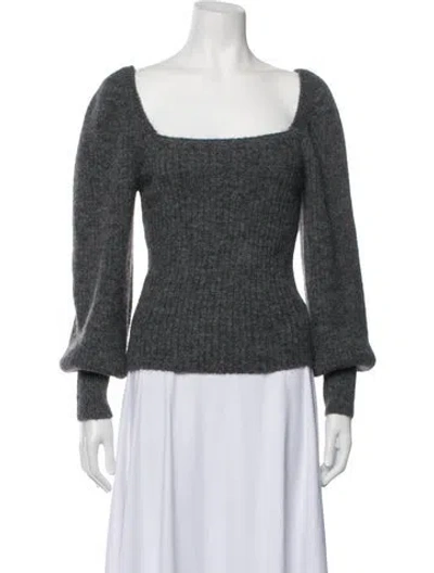Pre-owned Rebecca Minkoff Square Neckline Sweater In Grey