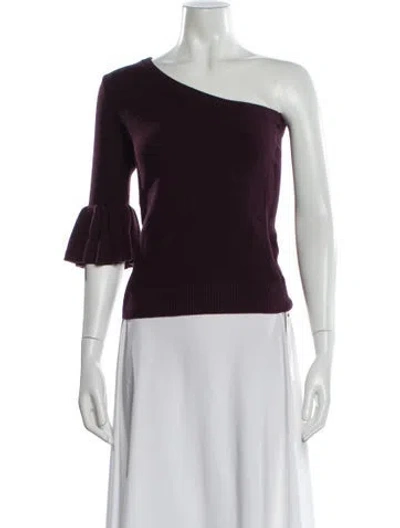 Pre-owned Rebecca Minkoff Square Neckline Sweater In Purple