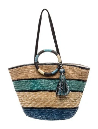 Pre-owned Rebecca Minkoff Straw Tote In Neutral