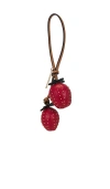 Rebecca Minkoff Strawberry Bag Charm In Brown