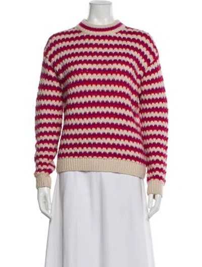 Pre-owned Rebecca Minkoff Striped Crew Neck Sweater In Neutral