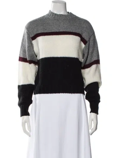 Pre-owned Rebecca Minkoff Striped Mock Neck Sweater In Multi