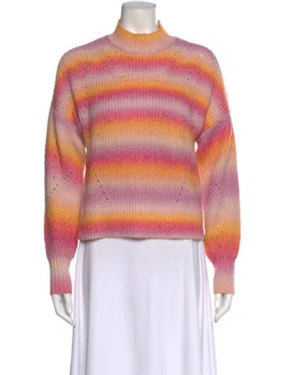 Pre-owned Rebecca Minkoff Striped Mock Neck Sweater In Multi