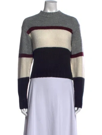 Pre-owned Rebecca Minkoff Striped Mock Neck Sweater In Multi