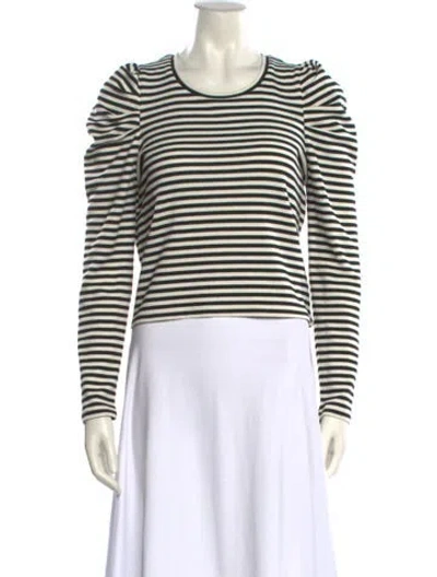 Pre-owned Rebecca Minkoff Striped Scoop Neck Sweater In Multi