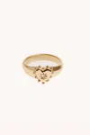Rebecca Minkoff Studded Heart Pinky Ring In White