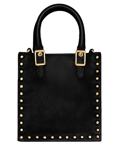Rebecca Minkoff Studded Mini Leather Tote In Black