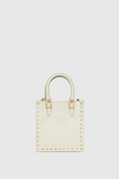 Rebecca Minkoff Studded Mini Tote Bag In Porcelain