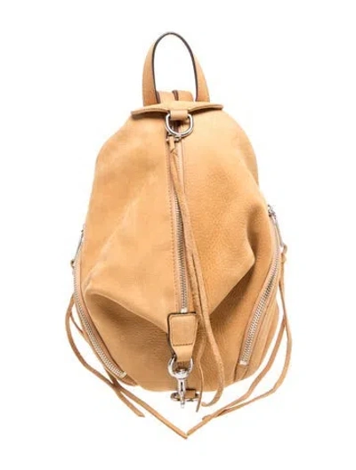 Pre-owned Rebecca Minkoff Suede Backpack In Neutral