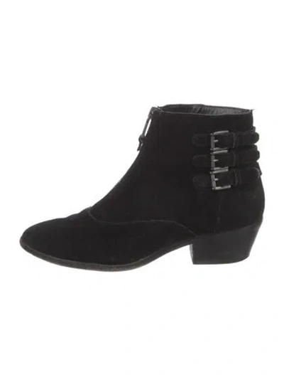 Pre-owned Rebecca Minkoff Suede Boots In Black