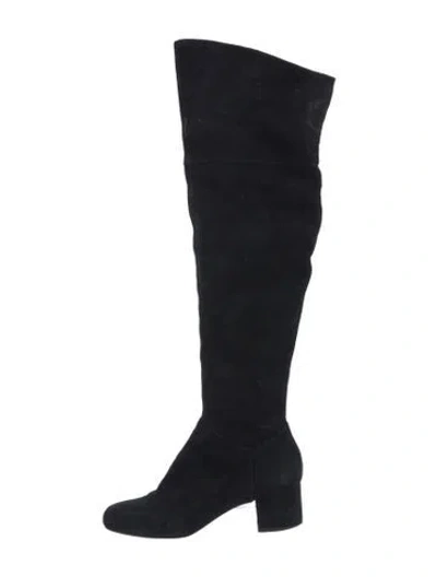 Pre-owned Rebecca Minkoff Suede Boots In Black