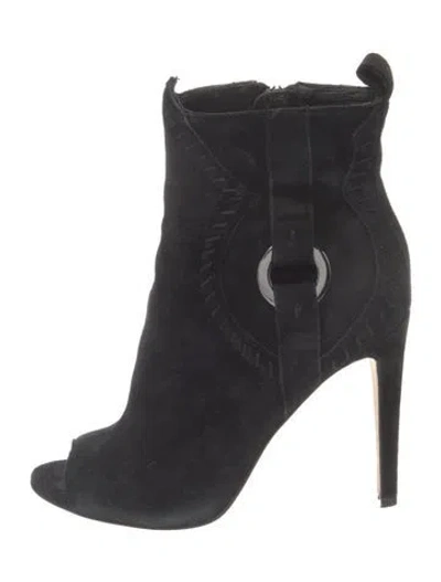 Pre-owned Rebecca Minkoff Suede Boots In Black