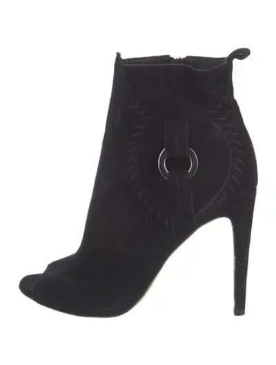 Pre-owned Rebecca Minkoff Suede Boots In Black