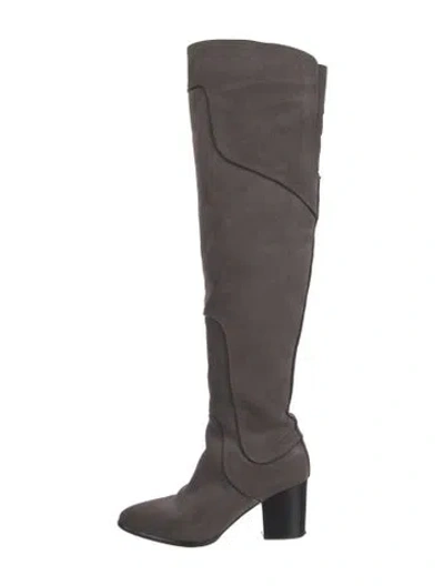 Pre-owned Rebecca Minkoff Suede Boots In Gray