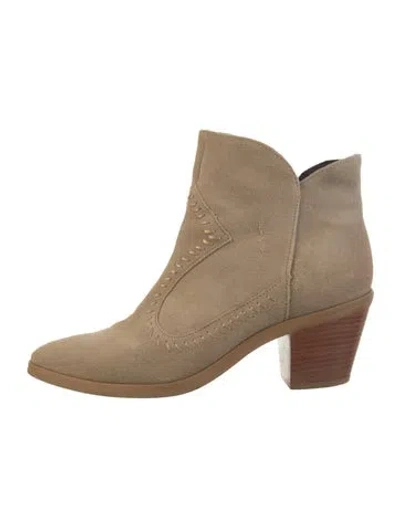 Pre-owned Rebecca Minkoff Suede Boots In Neutral