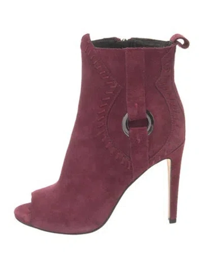 Pre-owned Rebecca Minkoff Suede Boots In Red