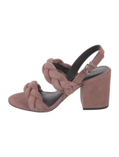 Pre-owned Rebecca Minkoff Suede Braided Accents Sandals In Pink