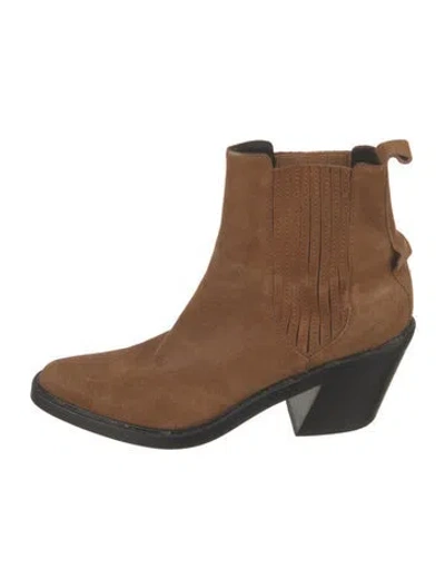 Pre-owned Rebecca Minkoff Suede Chelsea Boots In Brown