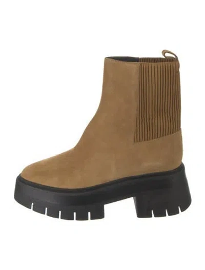 Pre-owned Rebecca Minkoff Suede Chelsea Boots In Neutrals