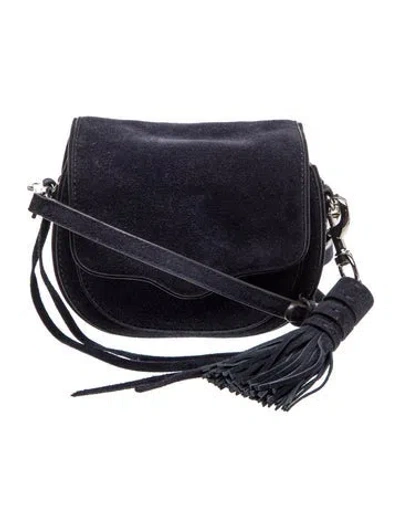 Pre-owned Rebecca Minkoff Suede Crossbody Bag In Blue