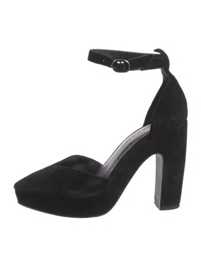 Pre-owned Rebecca Minkoff Suede D'orsay Pumps In Black