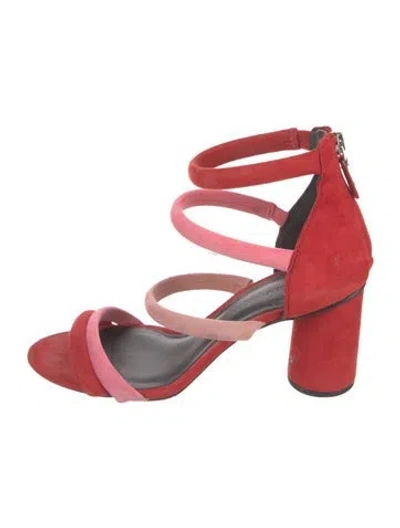 Pre-owned Rebecca Minkoff Suede Gladiator Sandals In Multi