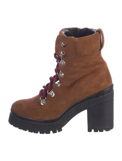 Pre-owned Rebecca Minkoff Suede Hiking Boots In Brown