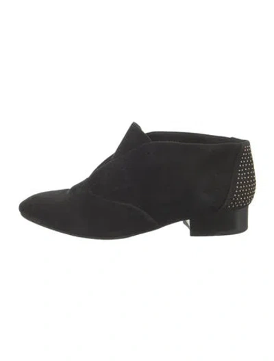 Pre-owned Rebecca Minkoff Suede Loafers In Black