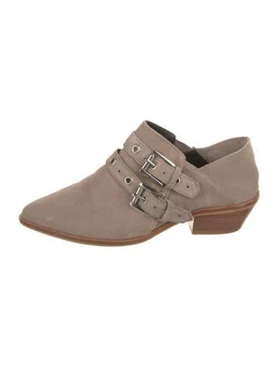 Pre-owned Rebecca Minkoff Suede Mules In Gray