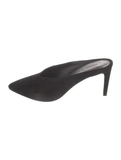 Pre-owned Rebecca Minkoff Suede Mules W/ Tags In Black