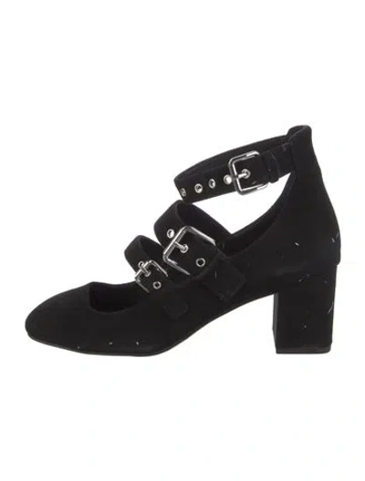 Pre-owned Rebecca Minkoff Suede Pumps In Black