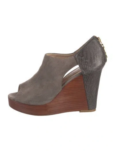 Pre-owned Rebecca Minkoff Suede Pumps In Gray