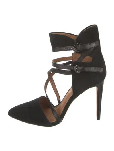 Pre-owned Rebecca Minkoff Suede Sandals In Black