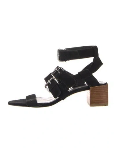 Pre-owned Rebecca Minkoff Suede Sandals In Black