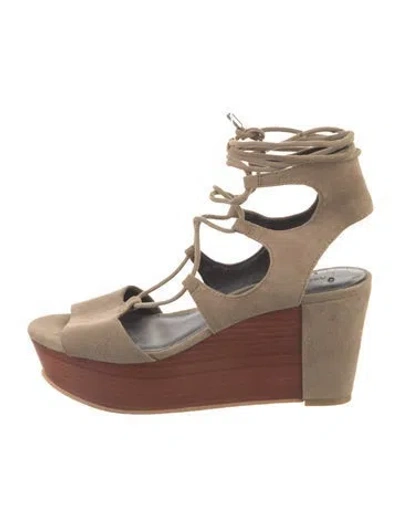 Pre-owned Rebecca Minkoff Suede Sandals In Neutral