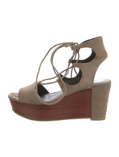 Pre-owned Rebecca Minkoff Suede Sandals In Neutrals