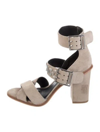 Pre-owned Rebecca Minkoff Suede Sandals In Neutrals