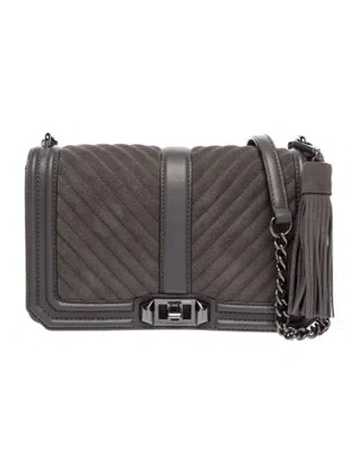 Pre-owned Rebecca Minkoff Suede Shoulder Bag In Gray