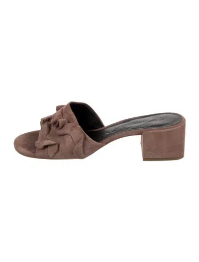Pre-owned Rebecca Minkoff Suede Slides In Pink