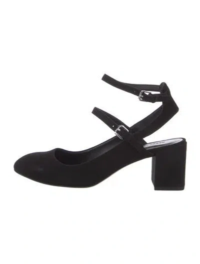 Pre-owned Rebecca Minkoff Suede Slingback Pumps In Black