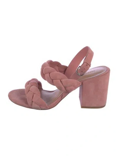 Pre-owned Rebecca Minkoff Suede Slingback Sandals In Pink