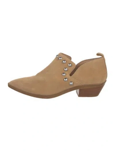 Pre-owned Rebecca Minkoff Suede Studded Accents Boots In Brown